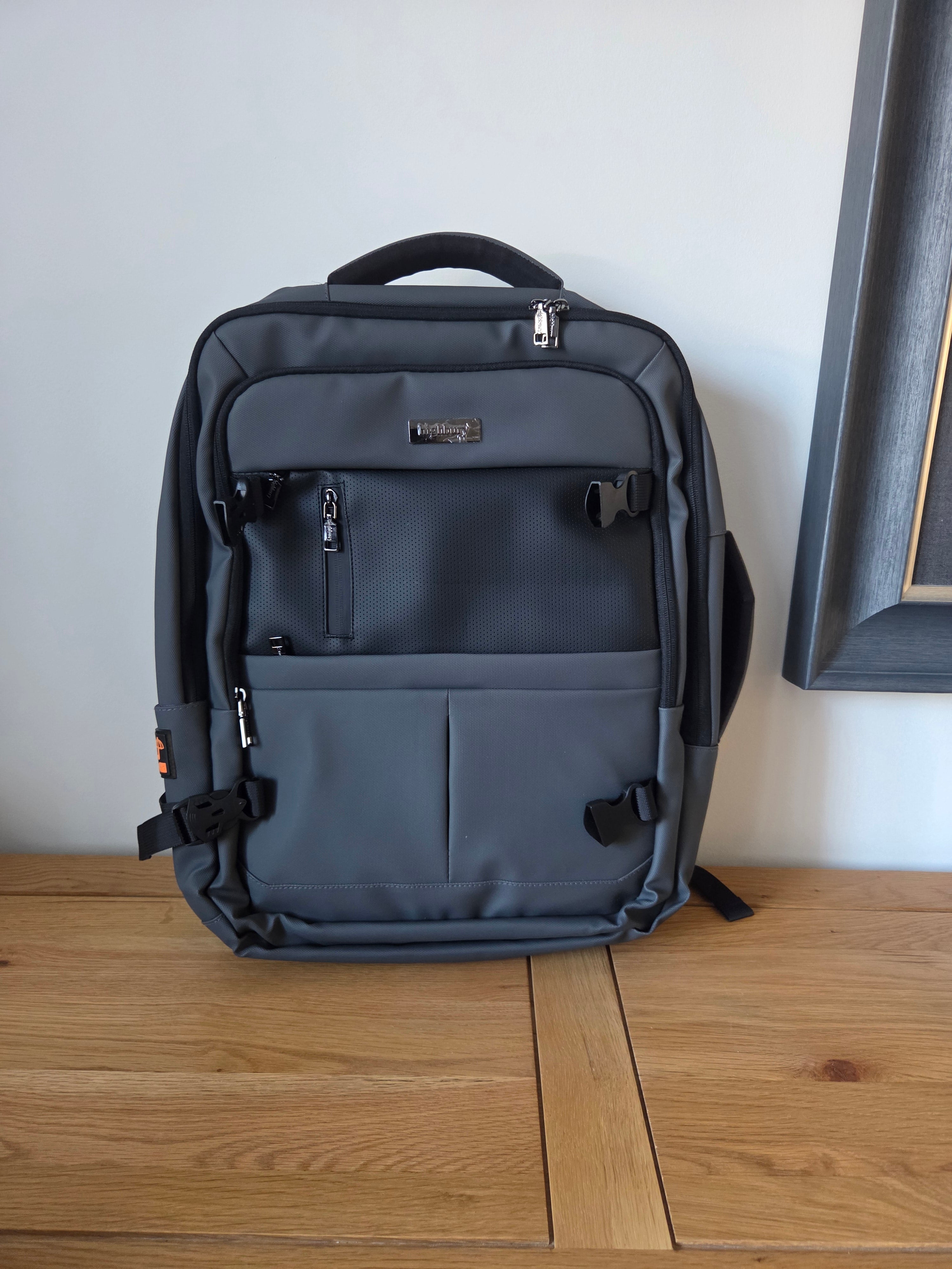 HIGHBURY - Grey / Black - Explorer - EasyJet Lufthansa British Airways Jet2 Cabin Bag 45x36x20, 32L Underseat Hand Luggage For Travel Fits 15.6 Inch Laptop