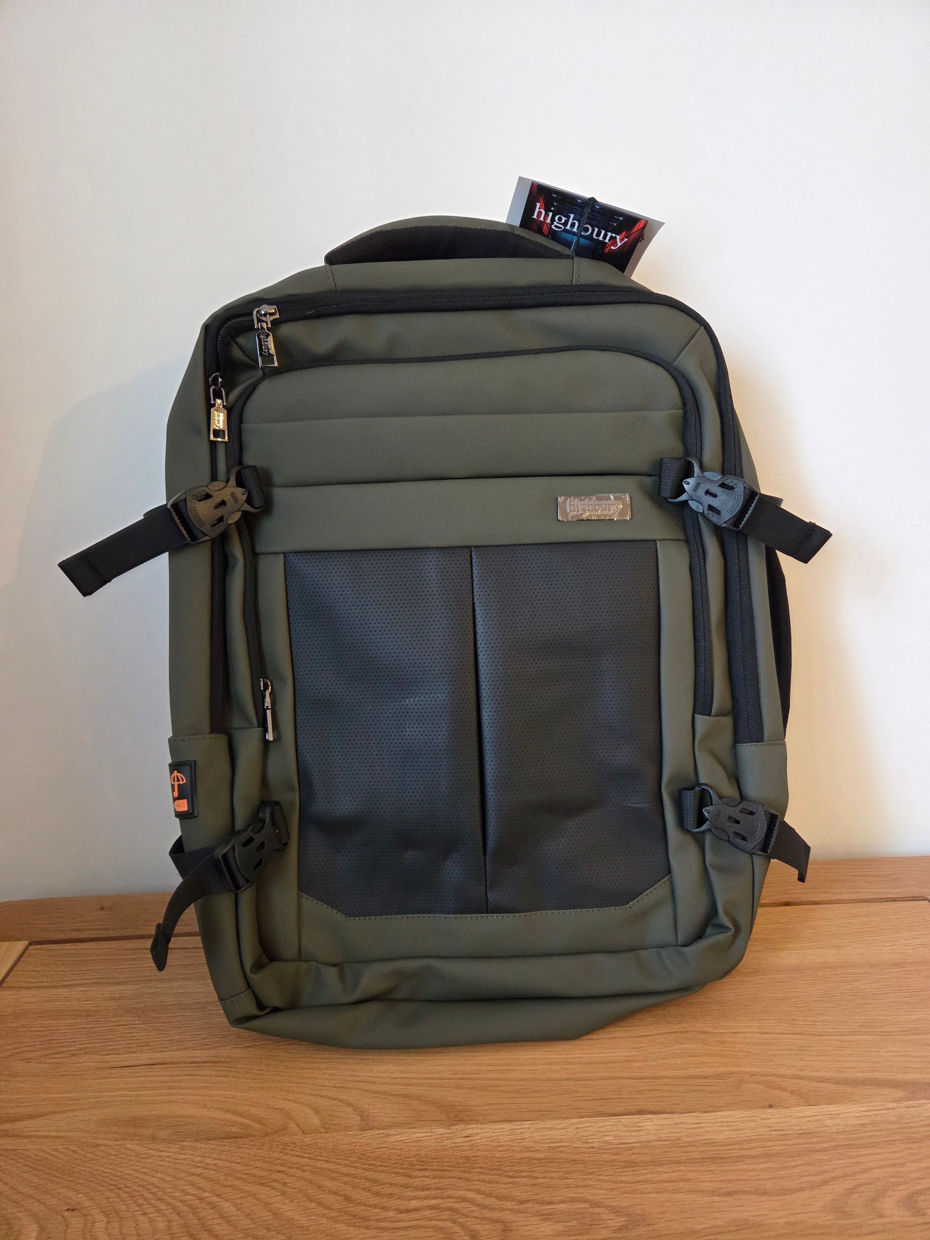 HIGHBURY - Olive - Traveller - EasyJet Lufthansa British Airways Jet2 Cabin Bag 45x36x20, 32L Underseat Hand Luggage For Travel Fits 15.6 Inch Laptop