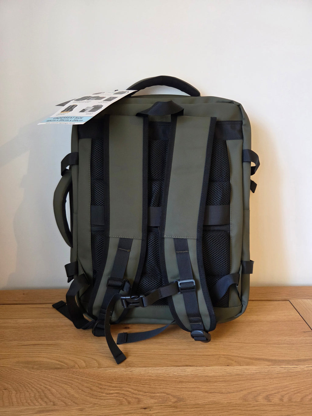 HIGHBURY - Olive - Traveller - EasyJet Lufthansa British Airways Jet2 Cabin Bag 45x36x20, 32L Underseat Hand Luggage For Travel Fits 15.6 Inch Laptop